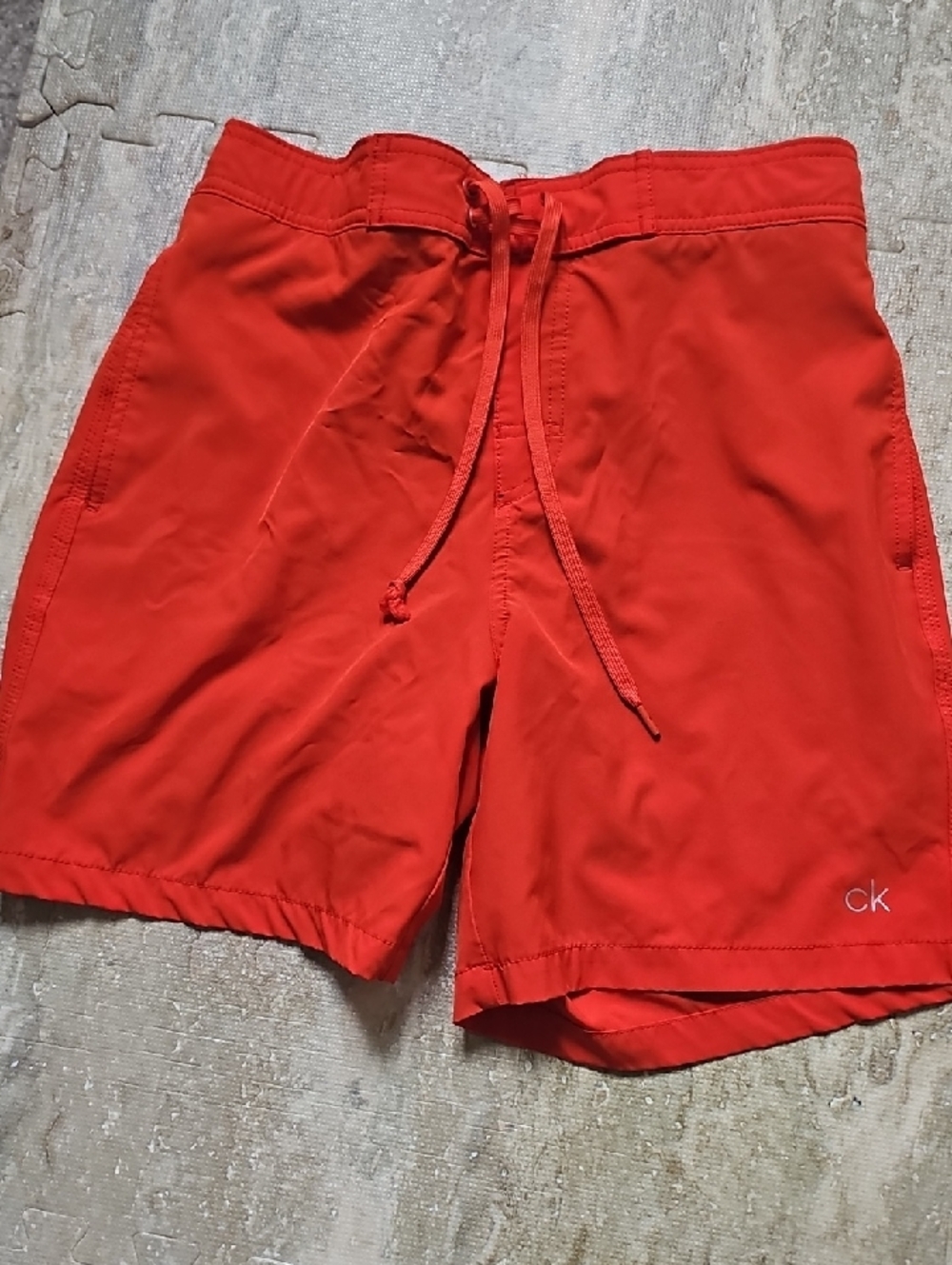 Calvin Klein Men's Bright Red Swim Board Shorts